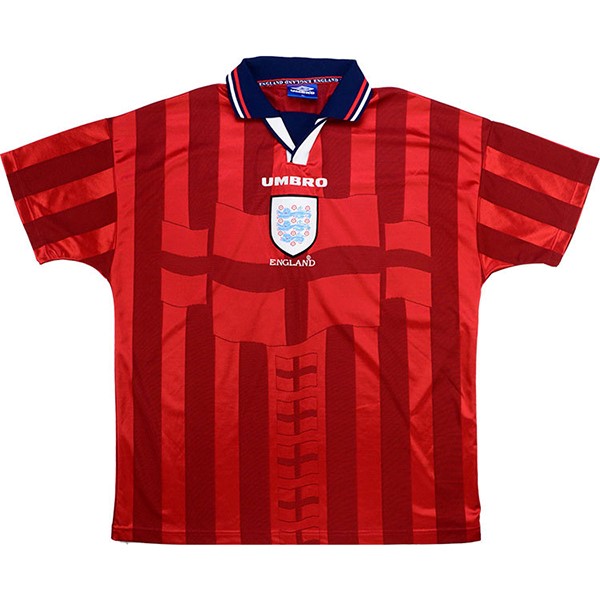 Auswärtstrikot Thailand England Retro 1998 Rote Günstige Fußballtrikots